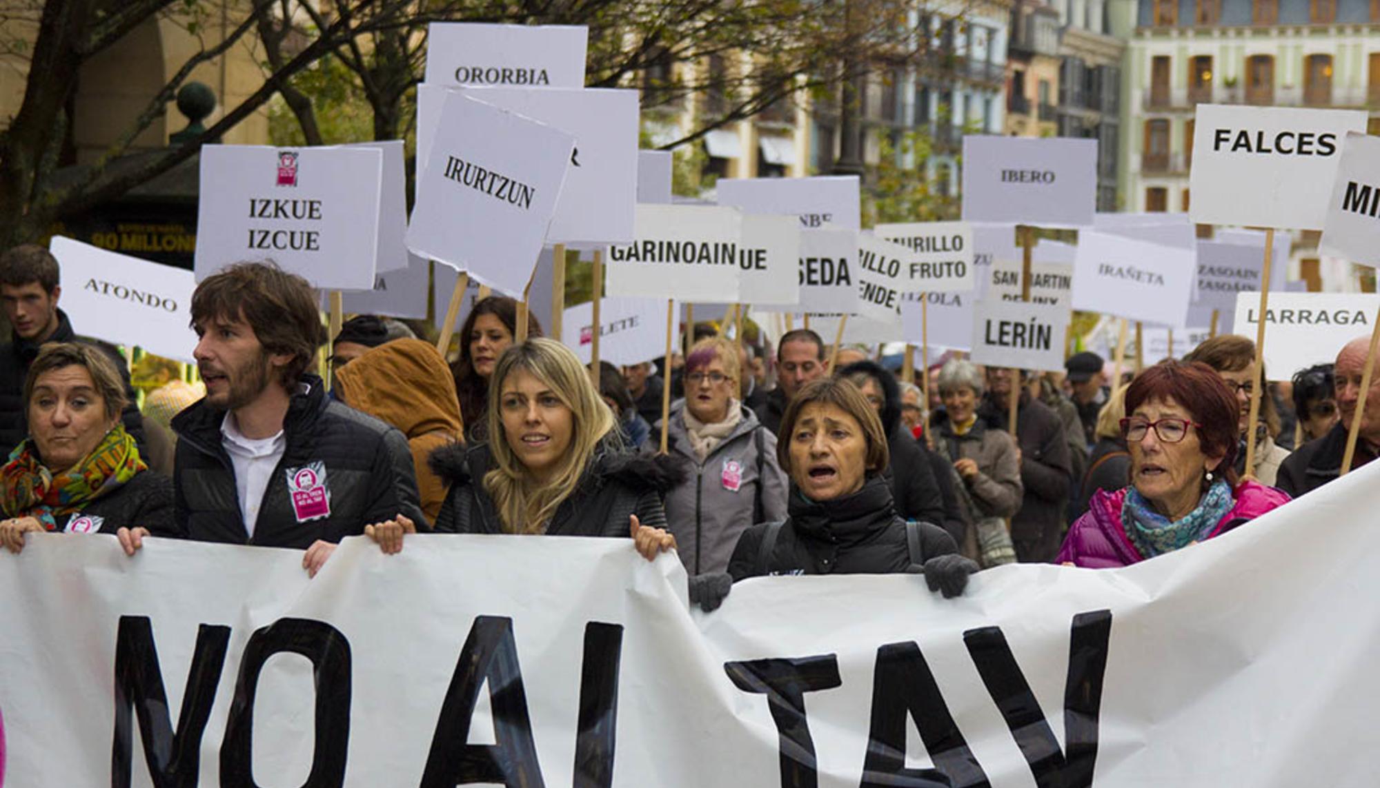 Manifestación contra el TAV